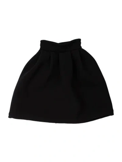 Pre-owned Brandon Maxwell Pleated Accents Mini Skirt In Black