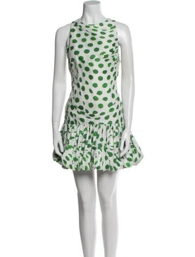 Pre-owned Brandon Maxwell Polka Dot Print Mini Dress In Multi