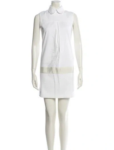 Pre-owned Brandon Maxwell Printed Mini Dress In Neutral