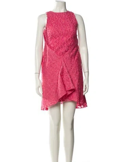 Pre-owned Brandon Maxwell Printed Mini Dress In Pink