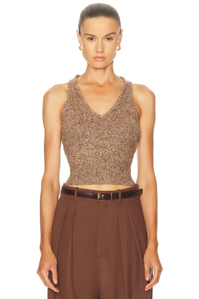 Brandon Maxwell Reese Tank Top In Brown