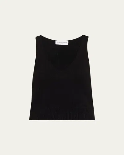 Brandon Maxwell Reese V-neck Tank Top In Black