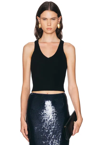 Brandon Maxwell Reese V-neck Tank Top In Black