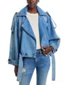 Brandon Maxwell Regan Denim Trench Coat In Indigo In Blue