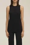 Brandon Maxwell Relaxed Fit Tank In Black In Black