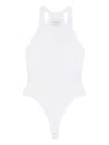 Brandon Maxwell Ribbed Bodysuit In White