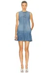 Brandon Maxwell Rosie Mini Dress In Blue