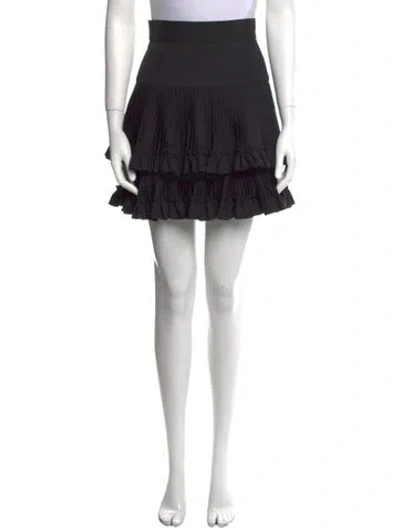 Pre-owned Brandon Maxwell Ruffle Embellishment Mini Skirt In Black