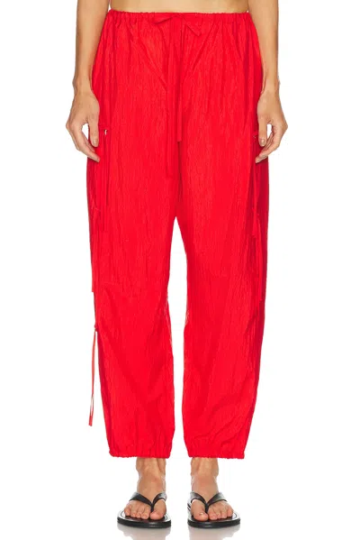 Brandon Maxwell Scout Cargo Pant In Red
