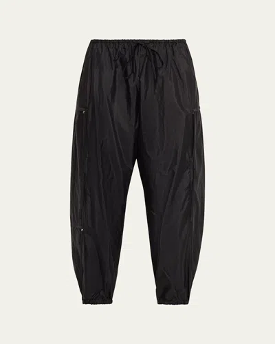 Brandon Maxwell Scout Drawstring Cargo Pants In Black