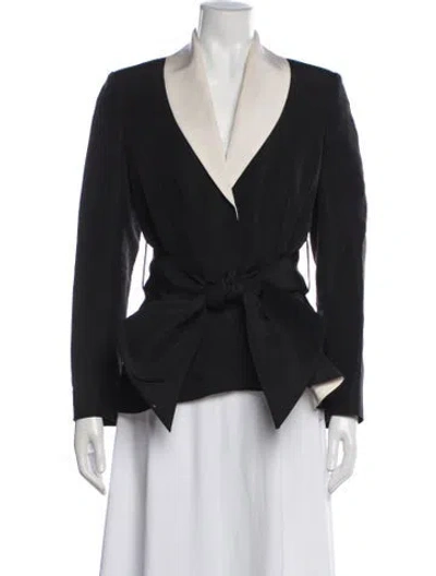 Pre-owned Brandon Maxwell Silk Blazer In Blue