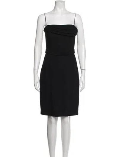 Pre-owned Brandon Maxwell Silk Knee-length Dress In Black