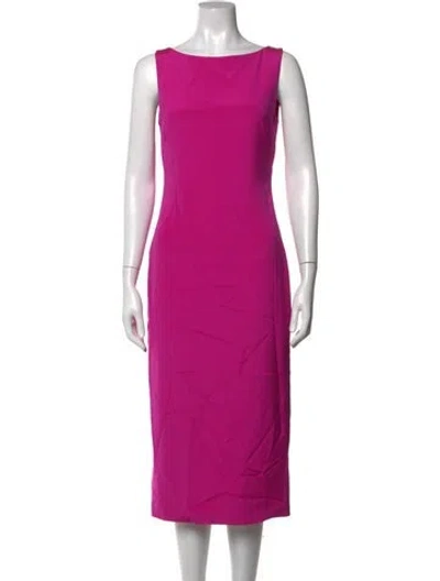 Pre-owned Brandon Maxwell Silk Knee-length Dress In Pink