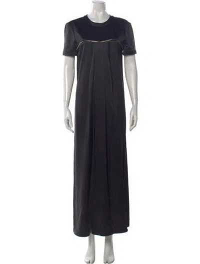 Pre-owned Brandon Maxwell Silk Long Dress In Black