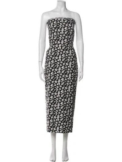 Pre-owned Brandon Maxwell Silk Long Dress In Black