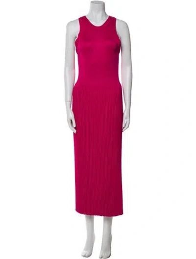Pre-owned Brandon Maxwell Silk Long Dress In Pink