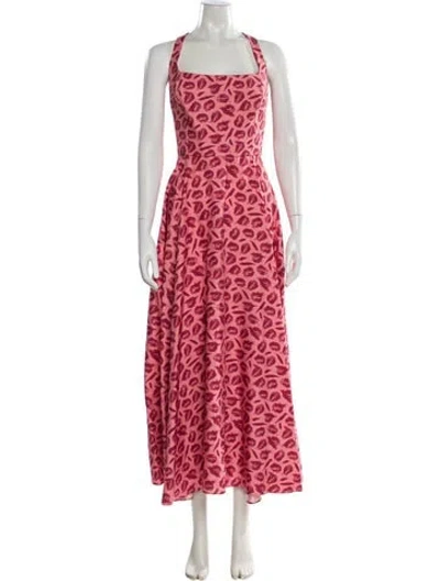 Pre-owned Brandon Maxwell Silk Long Dress In Pink