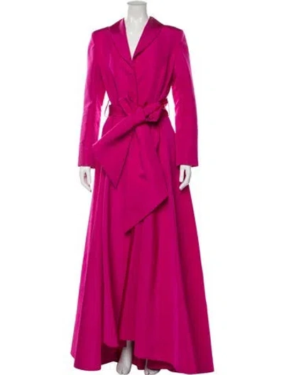 Pre-owned Brandon Maxwell Silk Long Dress In Pink