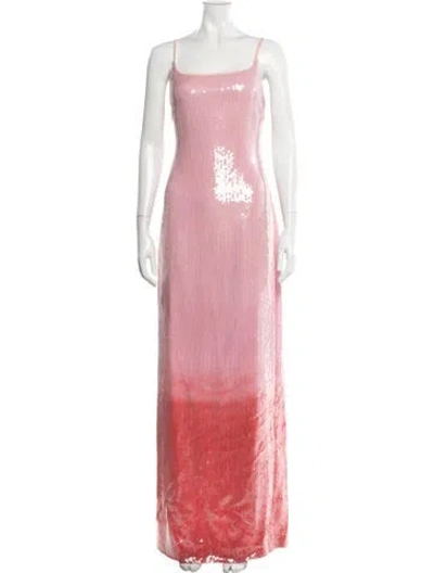 Pre-owned Brandon Maxwell Silk Long Dress In Pink