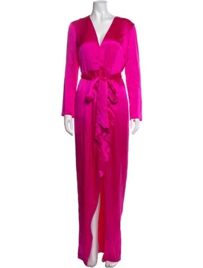 Pre-owned Brandon Maxwell Silk Long Dress W/ Tags In Pink