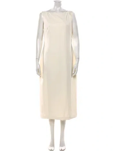 Pre-owned Brandon Maxwell Silk Midi Length Dress In Neutrals