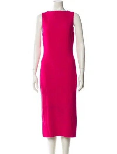 Pre-owned Brandon Maxwell Silk Midi Length Dress In Pink
