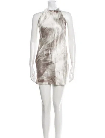 Pre-owned Brandon Maxwell Silk Mini Dress In Multi