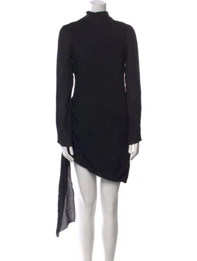 Pre-owned Brandon Maxwell Silk Mini Dress W/ Tags In Black