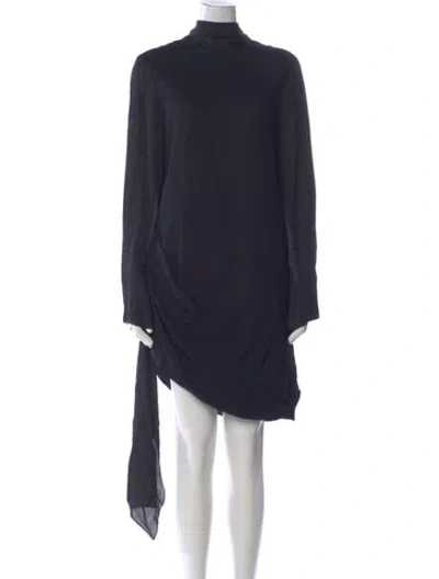 Pre-owned Brandon Maxwell Silk Mini Dress W/ Tags In Blue