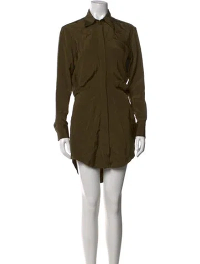 Pre-owned Brandon Maxwell Silk Mini Dress W/ Tags In Green