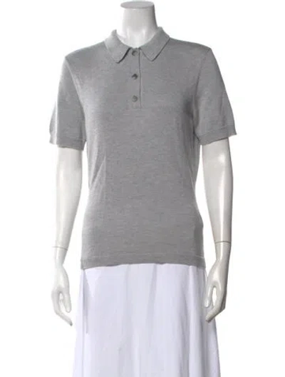 Pre-owned Brandon Maxwell Silk Sweater In Grey