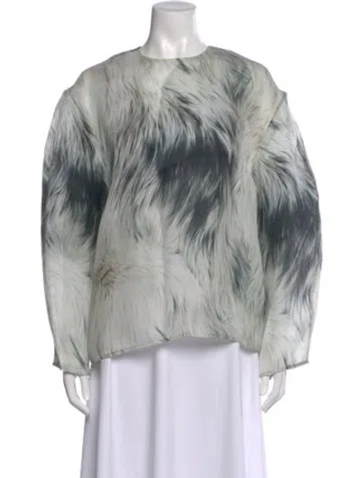 Pre-owned Brandon Maxwell Silk Tie-dye Print Sweater In Multi