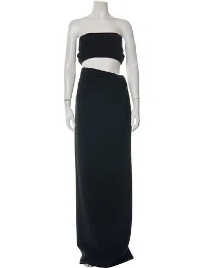 Pre-owned Brandon Maxwell Skirt Set In Black