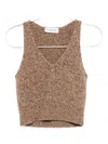 Brandon Maxwell Sleeveless Tank Top In Brown