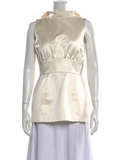 Pre-owned Brandon Maxwell Sleeveless Top In Neutral