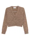 Brandon Maxwell Sloane Cardigan In Brown