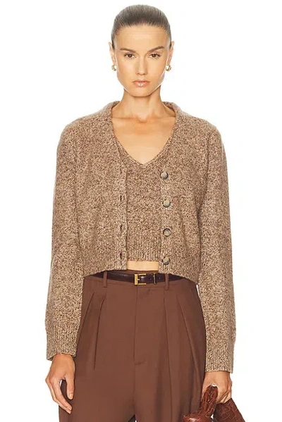 Brandon Maxwell Sloane Cardigan In Brown