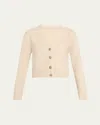 Brandon Maxwell Sloane V-neck Silk-cashmere Cardigan In Neutral
