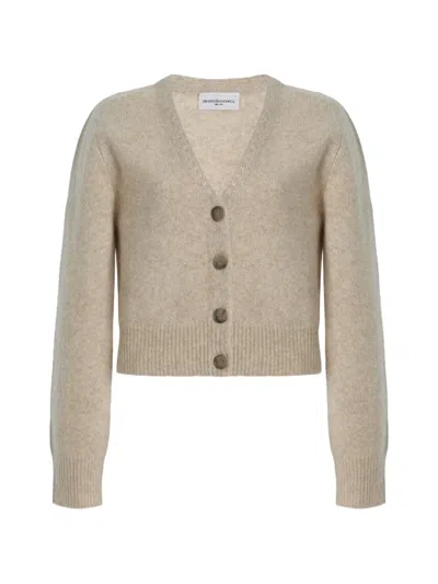 Brandon Maxwell Sloane V-neck Cardigan In Gray
