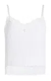 Brandon Maxwell Smith Embroidered Cotton Cami In White