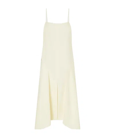 Brandon Maxwell Spaghetti Strap Dress In Neutral