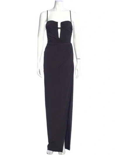 Pre-owned Brandon Maxwell Square Neckline Long Dress W/ Tags In Blue