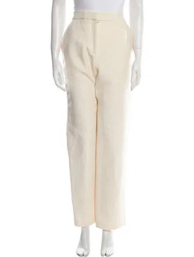 Pre-owned Brandon Maxwell Straight Leg Pants In Neutral