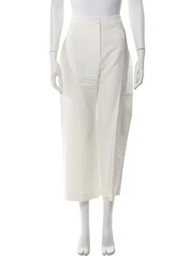 Pre-owned Brandon Maxwell Straight Leg Pants In Neutral