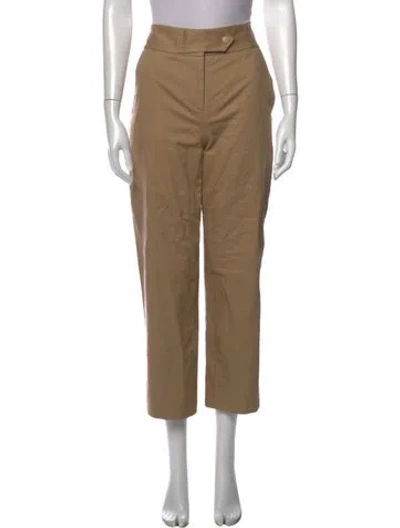 Pre-owned Brandon Maxwell Straight Leg Pants In Neutral