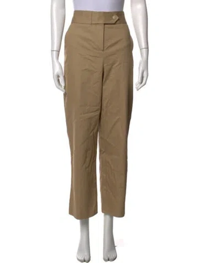 Pre-owned Brandon Maxwell Straight Leg Pants In Neutrals