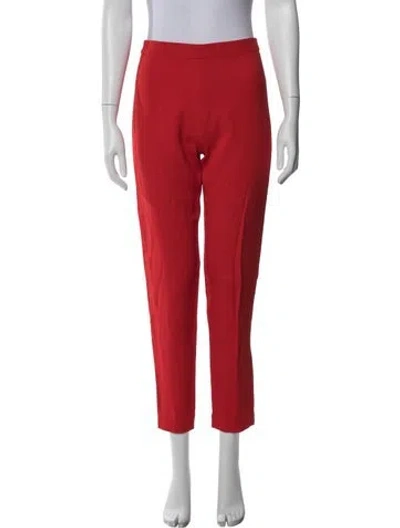 Pre-owned Brandon Maxwell Straight Leg Pants In Red