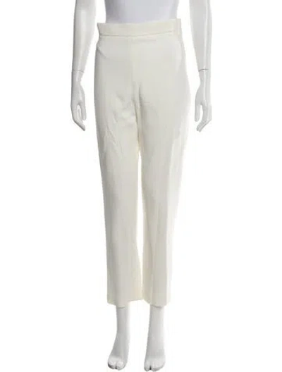 Pre-owned Brandon Maxwell Straight Leg Pants In White