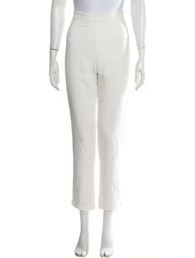 Pre-owned Brandon Maxwell Straight Leg Pants In White