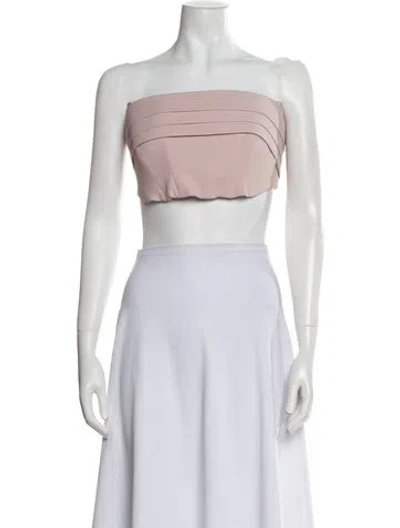 Pre-owned Brandon Maxwell Strapless Crop Top W/ Tags In Pink